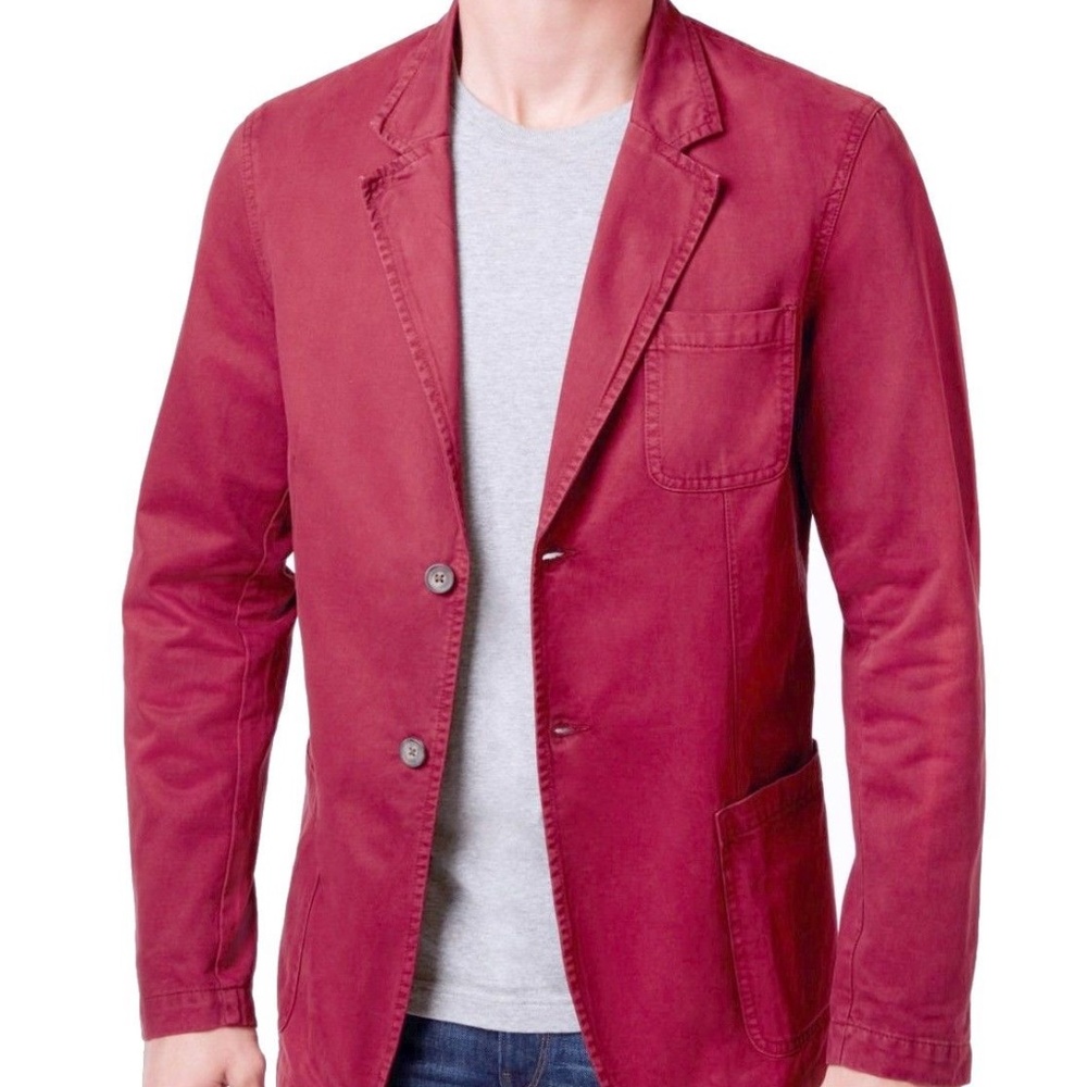WEATHERPROOF-Tandoori Red Over Dyed Blazer $175